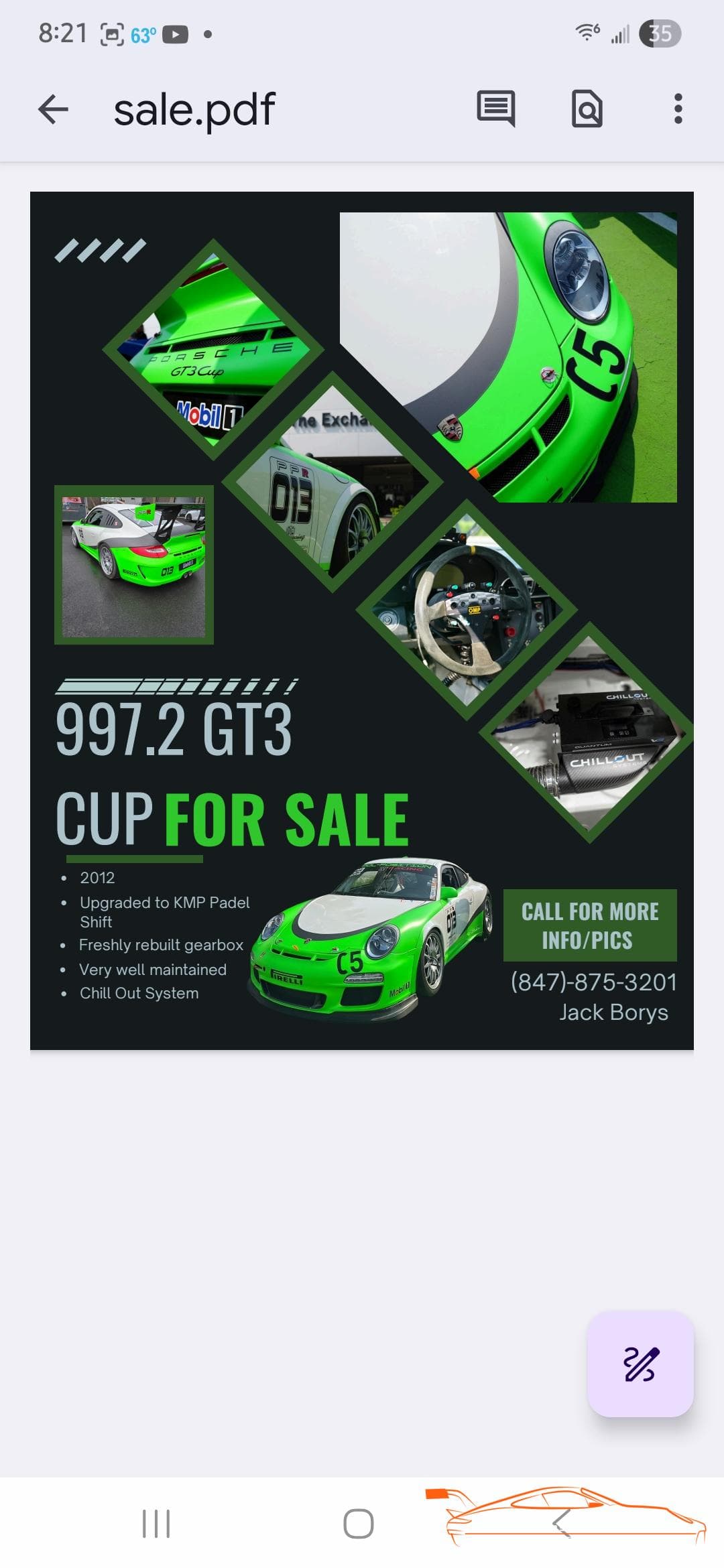 2012 Porsche GT3 Cup